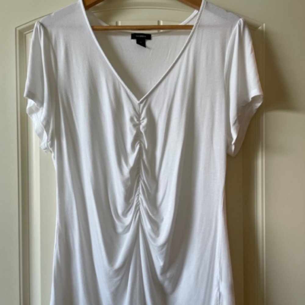 Halogen Fitted Ruched Short-Sleeved Top, 2X